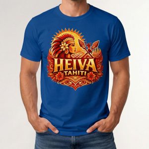 t-shirt Heiva Tahiti bleu